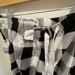 Black and White Checkered Pajama Pants